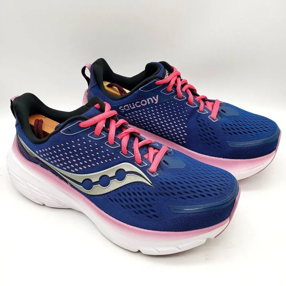 SAUCONY Guide 17 Womens Size 9 XW Extra Wide Running Training Shoes Navy Orchid